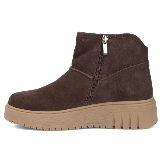 Leather platform ankle boots Filippo DBT8342/26 D BR dark brown