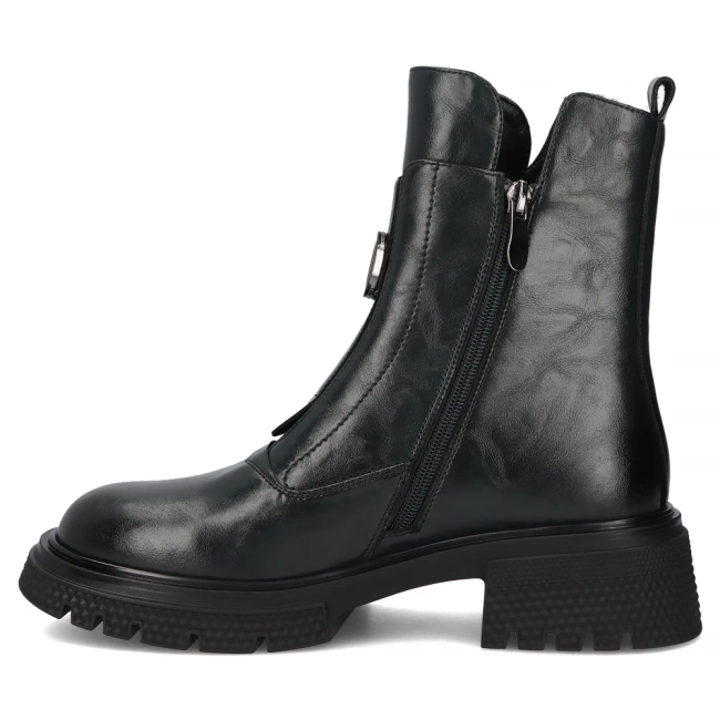 Skórzane botki Filippo DBT7465/25 GE ciemnozielone