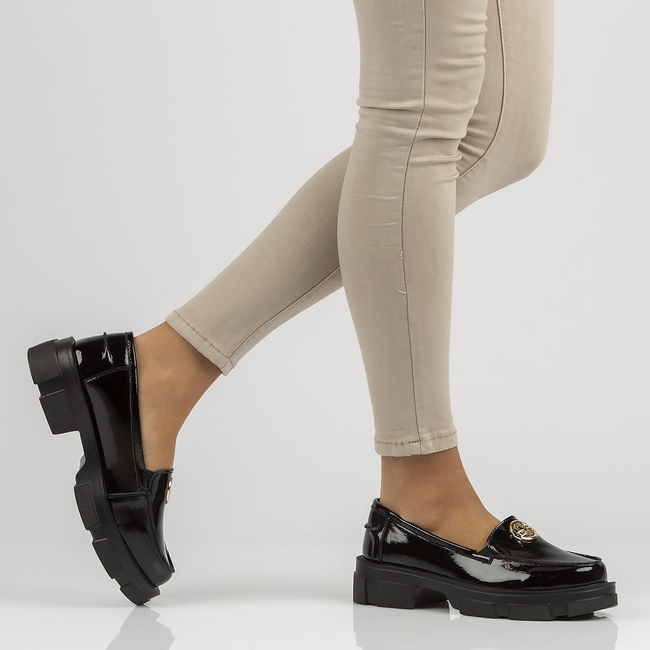 Leather shoes Filippo DP3712/22 BK black