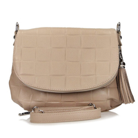 Torebka Toscanio Listonoszka Skórzana C262 beżowa