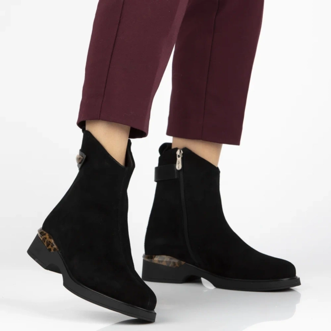 Leather ankle boots Filippo DBT7182/25 BK black