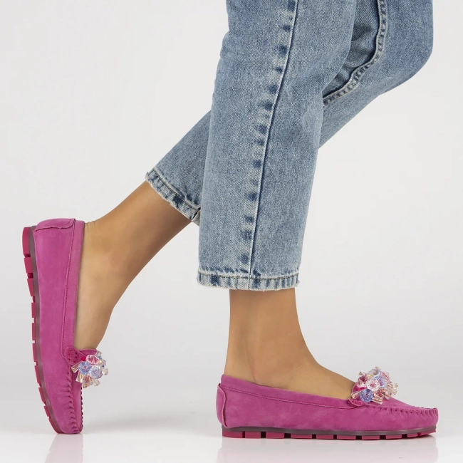 Leather loafers Filippo DP4549/24 FH pink