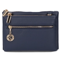 Navy shoulderbag gold accent
