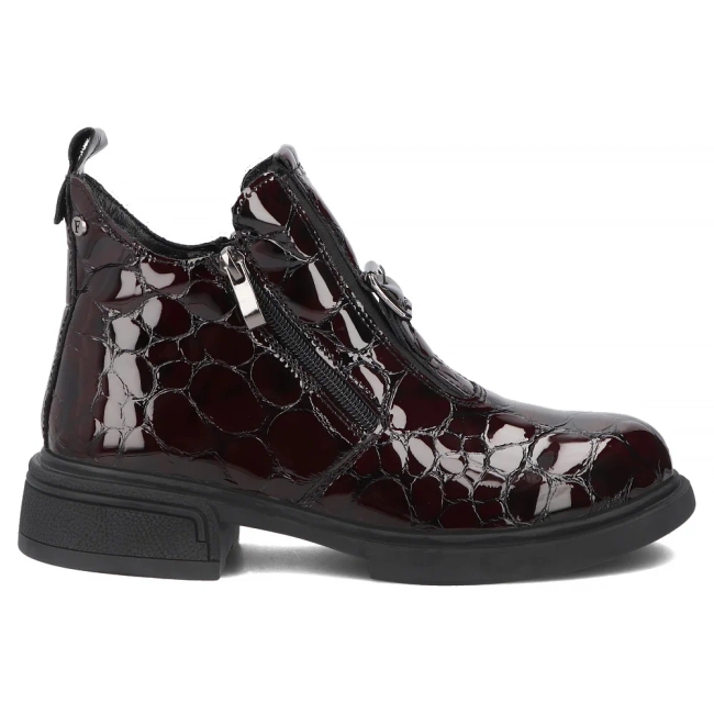 Leather ankle boots Filippo DBT7989/26 BG burgundy