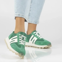 Skórzane sneakersy Filippo DP7690/26 GE zielone