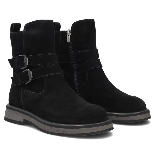 Skórzane botki Filippo DBT7951/26 BK czarne