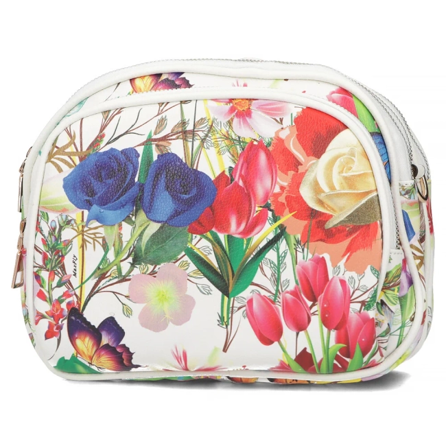 Messenger bag white garden beauty