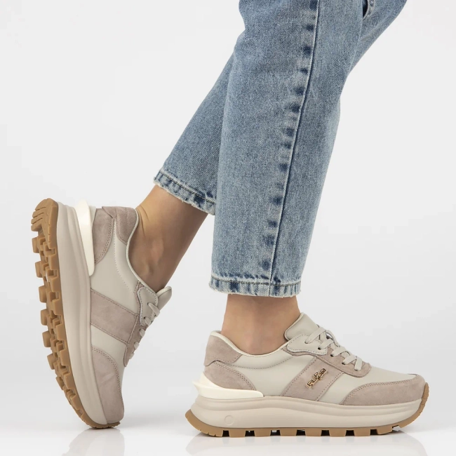 Leather sneakers Filippo DP7003/25 BE beige