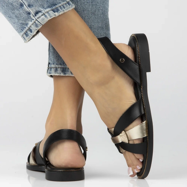 Leather sandals Filippo 40382 black