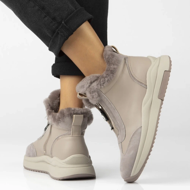 Leather ankle boots Filippo DBT7177/25 BE beige