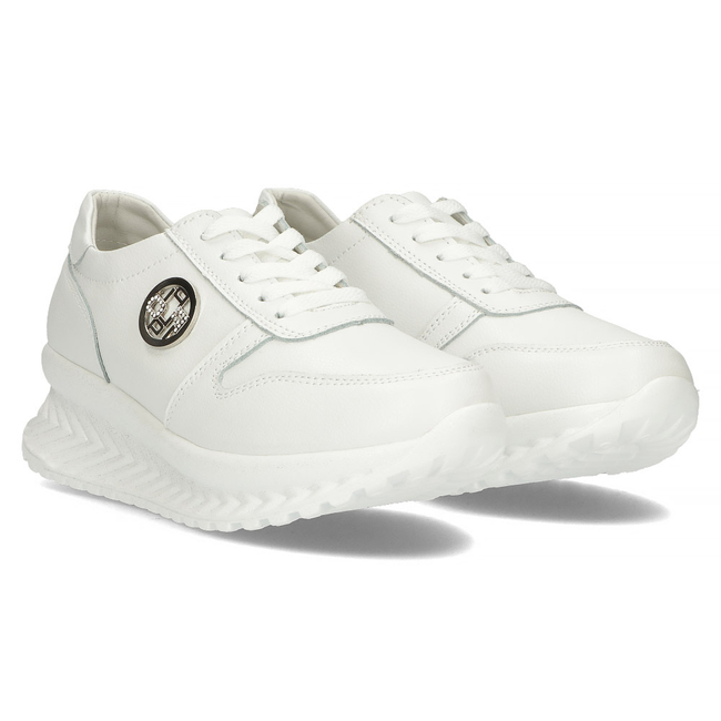 Leather Sneakers Filippo DP3547/22 WH white