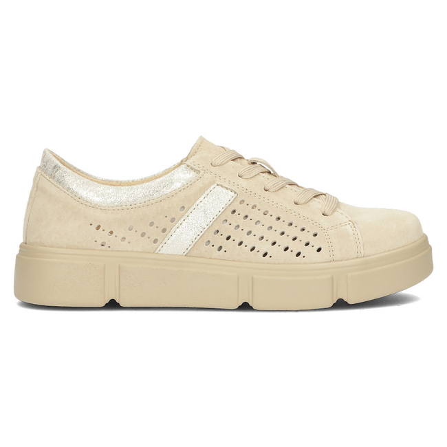 Skórzane półbuty na platformie Filippo DP4531/23 BE BE beżowe