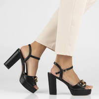 Leather sandals Filippo DS4431/23 BK black