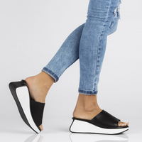 Leather slippers Filippo DK3614/22 BK black