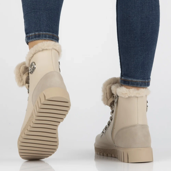 Leather ankle boots Filippo DBT6363/24 BE beige