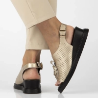 Leather sandals Filippo DS6873/25 GO gold