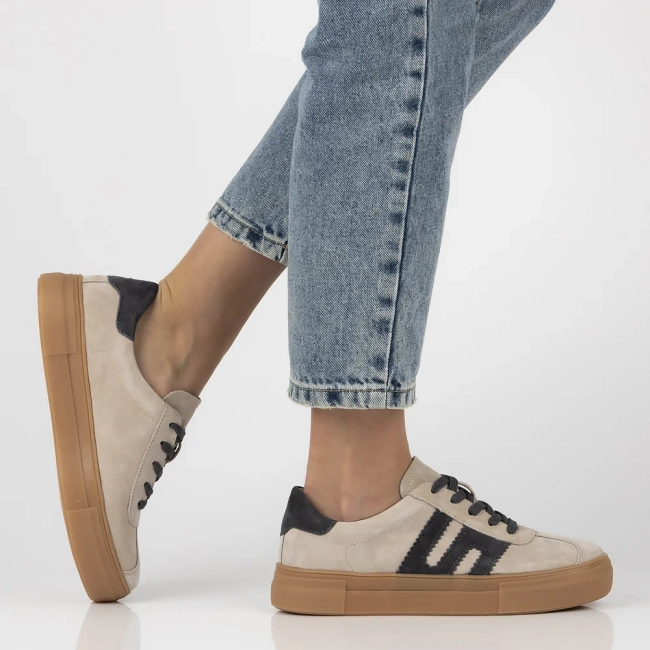 Leather sneakers Filippo DP6798/25 BE GR beige