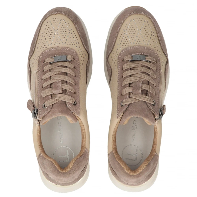 Leather sneakers Filippo DP7101/25 BE beige