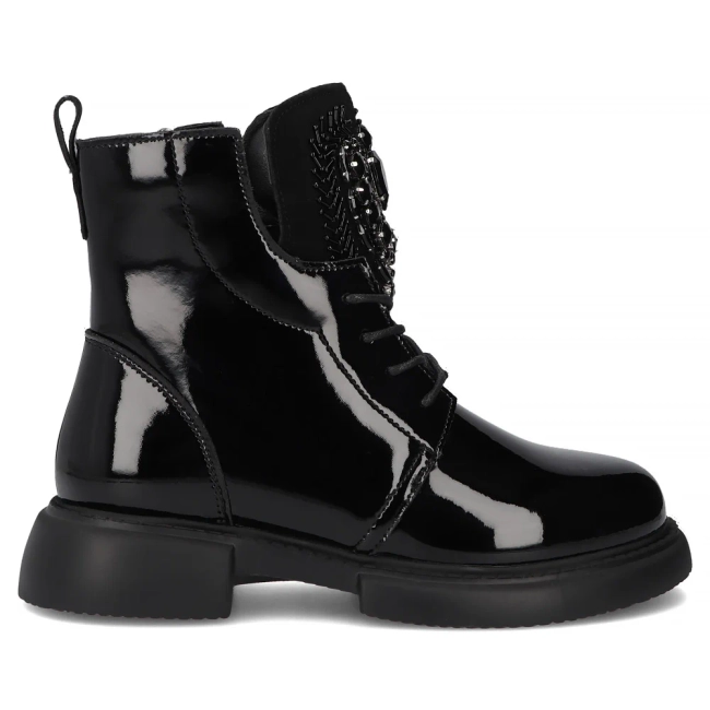 Skórzane botki Filippo DBT6568/25 BK czarne