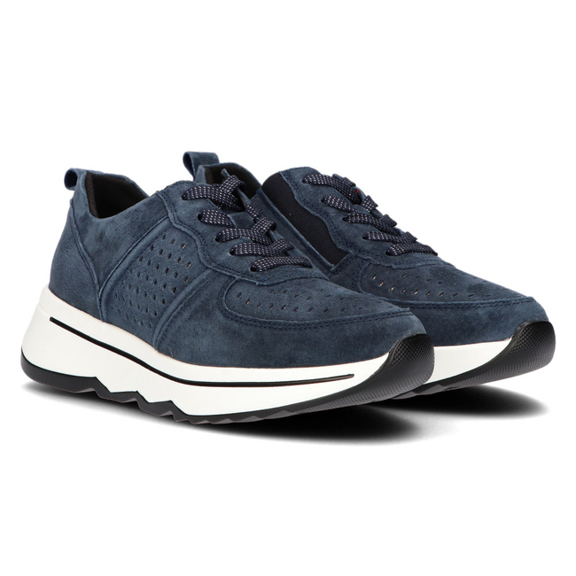 Skórzane sneakersy Filippo DP3171/21 NV granatowe