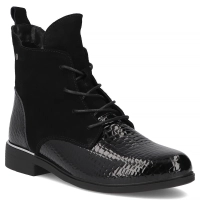 Leather ankle boots Filippo DBT4749/25 BK CR black