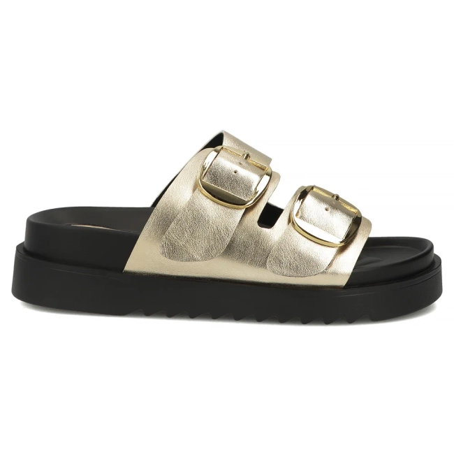 Leather flip-flops Filippo DK7827/26 GO gold