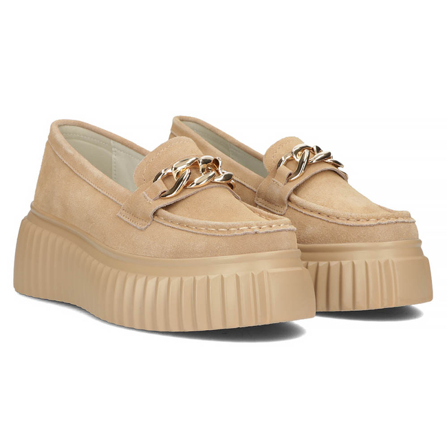 Leather shoes Filippo DP4450/23 BE beige