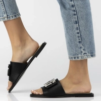 Leather flip-flops Filippo DK6985/25 BK black