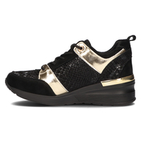 Leather sneakers Filippo DP3170/21 BK black gold