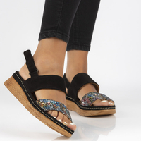 Leather sandals Filippo 04142-20/00-5 black multicolor