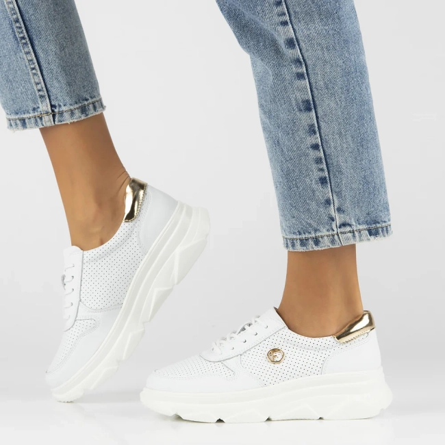 Leather Sneakers Filippo DP2138/24 WH white