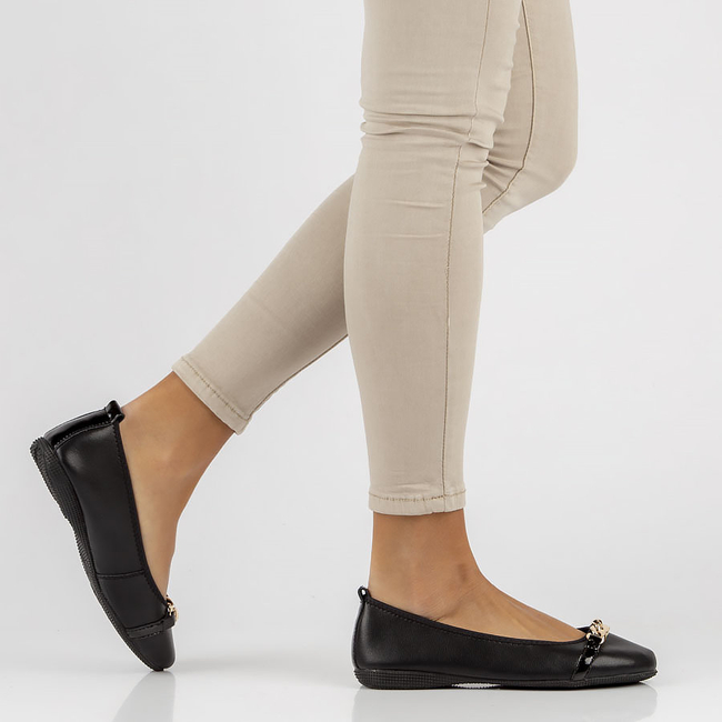 Leather ballerinas Filippo DP3709/22 BK black