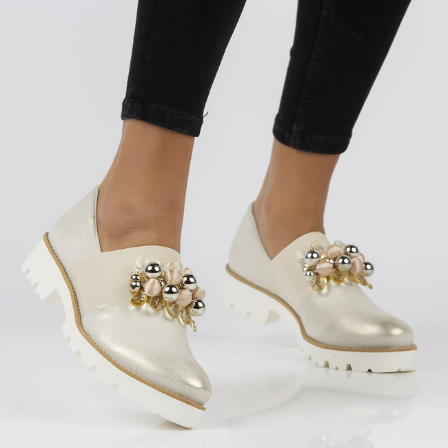 Leather shoes FILIPPO 166/TR gold