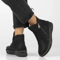 Botki na platformie Rieker 73357-00 czarne