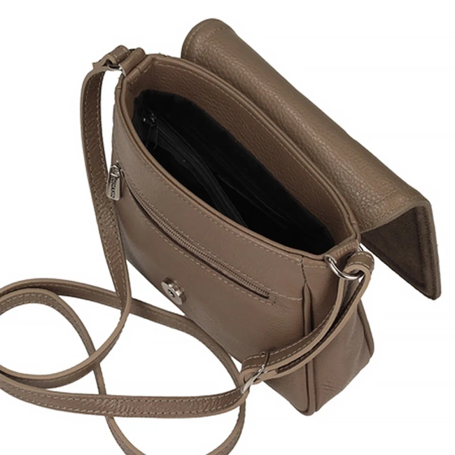 Leather handbag Toscanio F256 beige