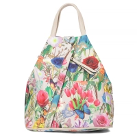 Beżowy plecak floral backpack
