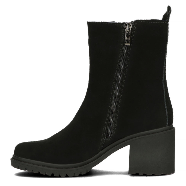 Skórzane botki na obcasie Filippo DBT4183/22 BK czarne