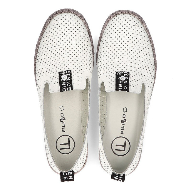 Leather shoes Filippo DP081/21 WH white