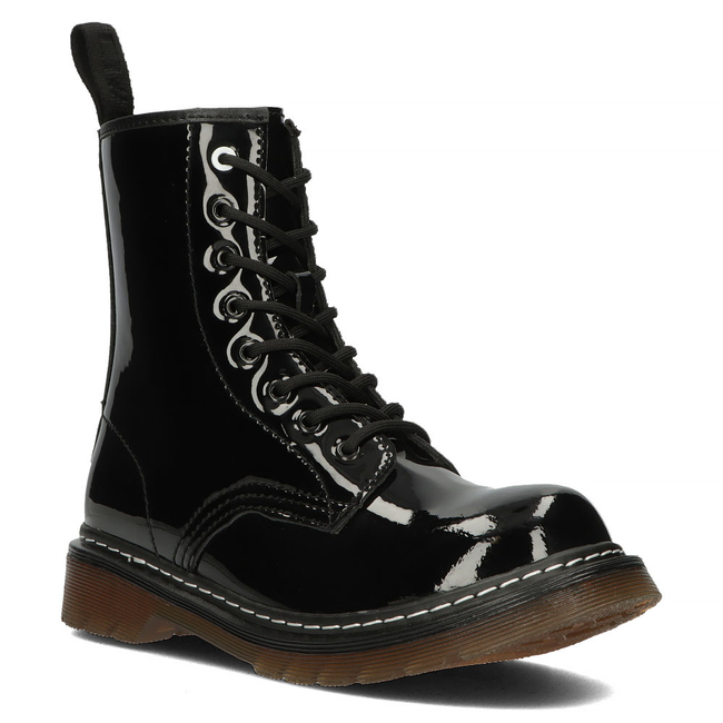 Skórzane glany Filippo GL430/22 BK PAT czarne