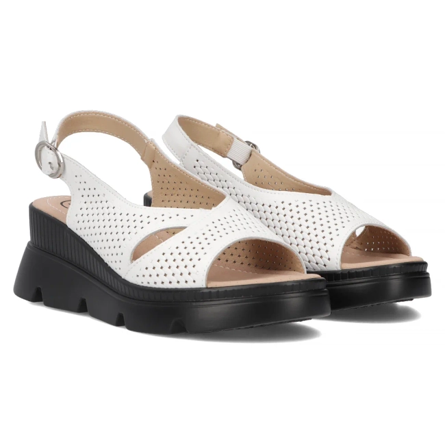 Leather sandals Filippo DS6051/24 WH white