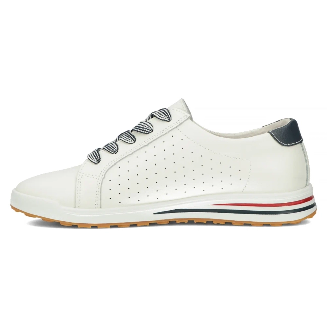 Skórzane półbuty Filippo DP3509/24 WH białe