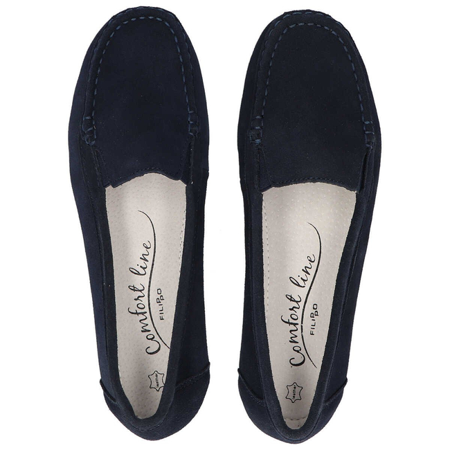 Leather loafers Filippo DP644/20 NV navy blue