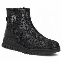 Leather ankle boots Filippo DBT8074/26 BK GO black