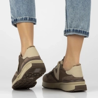 Skórzane sneakersy Filippo DP6523/24 BE brązowe