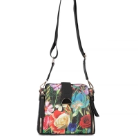 Black shoulderbag mila flora