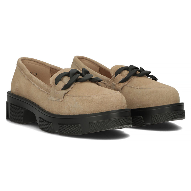 Leather shoes Filippo DP3221/22 BE BK beige