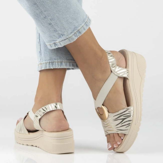 Leather sandals Filippo DS7576/26 GO gold