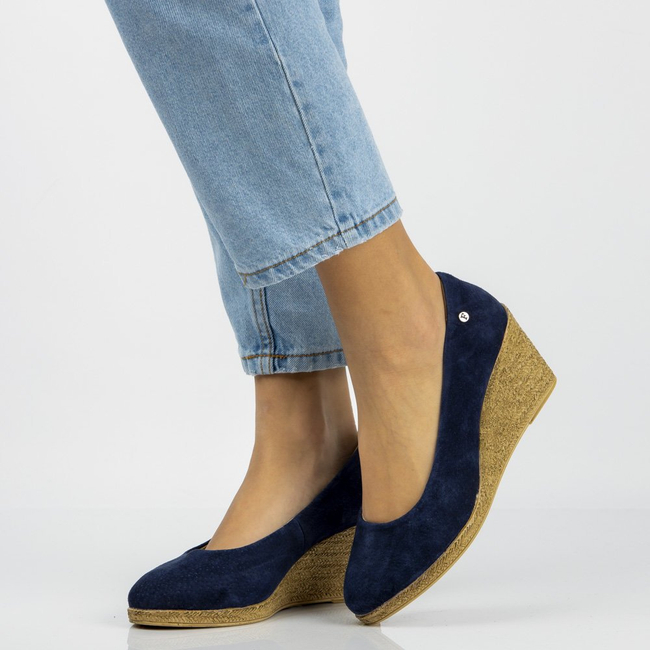 Leather shoes Filippo DP1328/20 NV navy blue