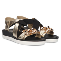 Leather sandals Filippo 109 black and gold