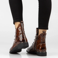 Leather ankle boots Filippo DBT8283/26 BR brown